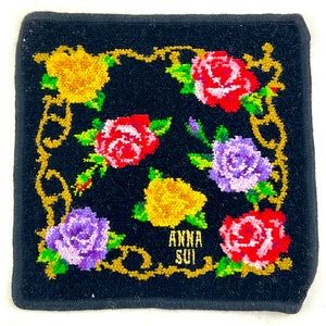 Anna Sui Floral “Stitches” Decorative Washcloth